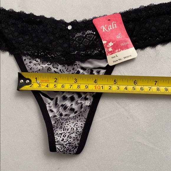 Kali and Wins animal print nylon thong panties - Picture 8 of 9